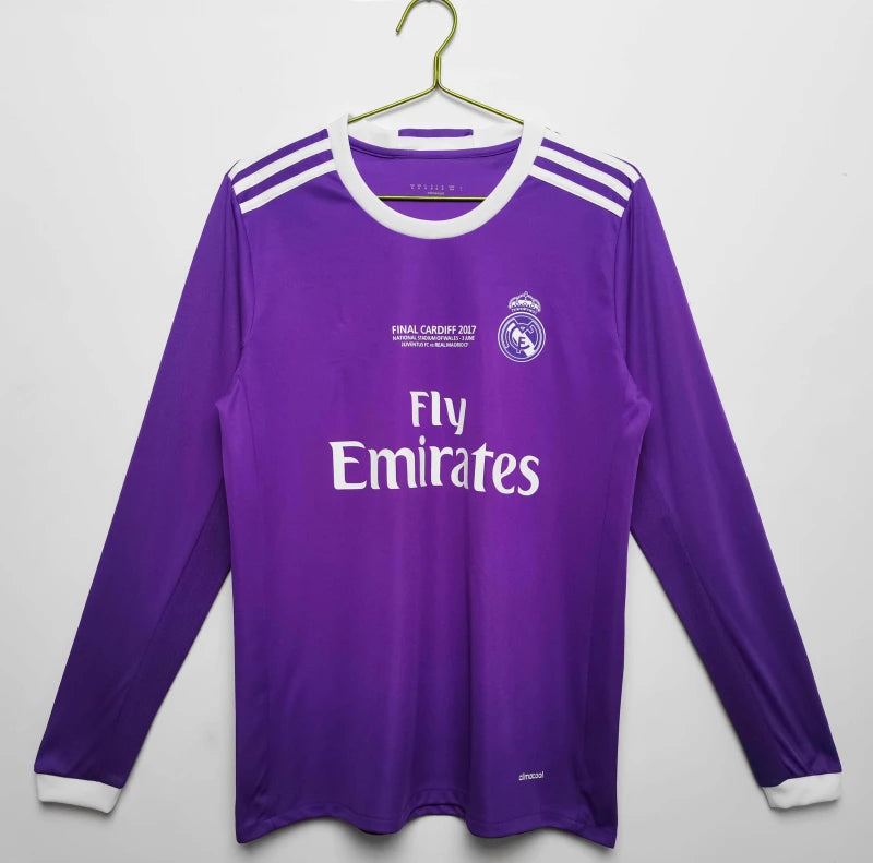 1617 season  Real Madrid away Champions League version Long sleeved Retro Fan version