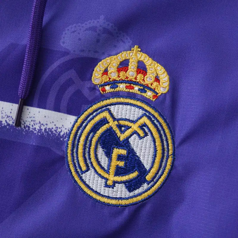 9596 Real Madrid CF purple Hooded windbreak