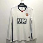 0809 season Manchester United away Long sleeved retro Fan version