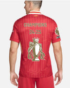 Liverpool FC Champion Jersey +Golden champion logo Fan Version