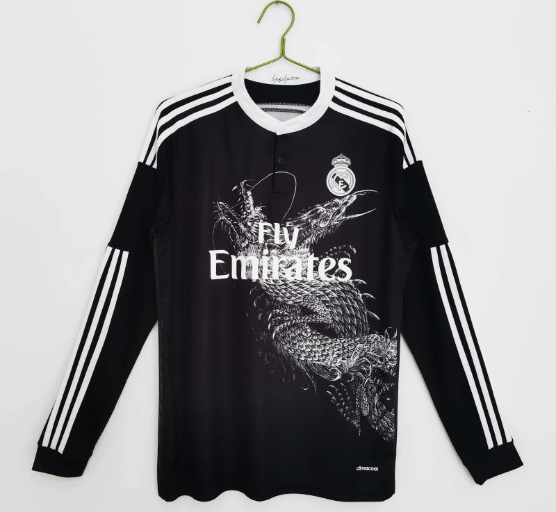 1415 season Real Madrid third Long sleeved retro Fan version