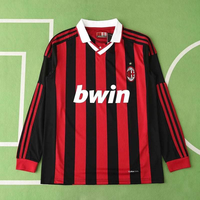 0910 season A.C. Milan home Long sleeve retro Fan version