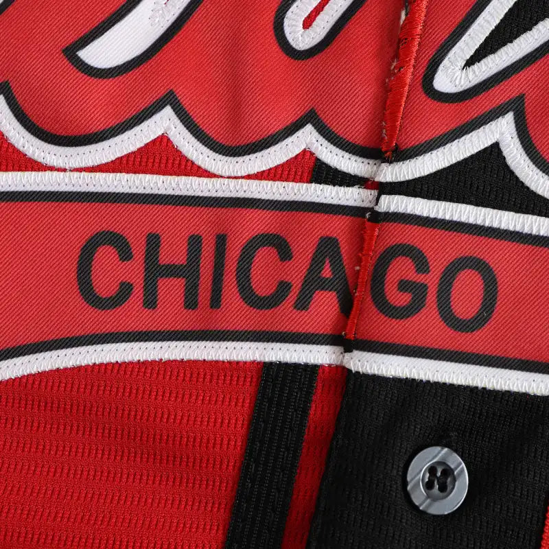 MLB Chicago Cubs Red and Black 23NO