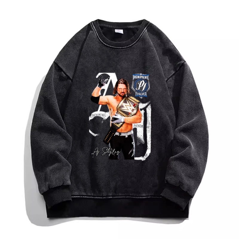 AJ STYLES Vintage t-shirt  2506B001