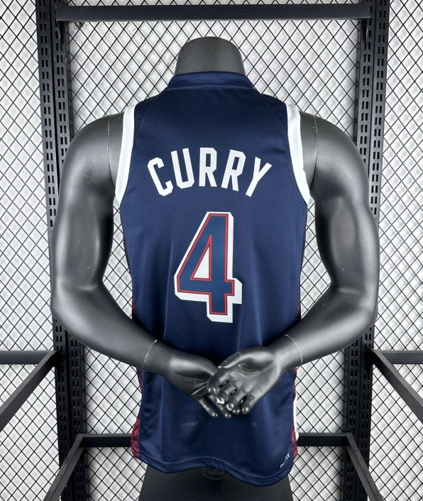 2024 USA national team  dark blue 4 Curry