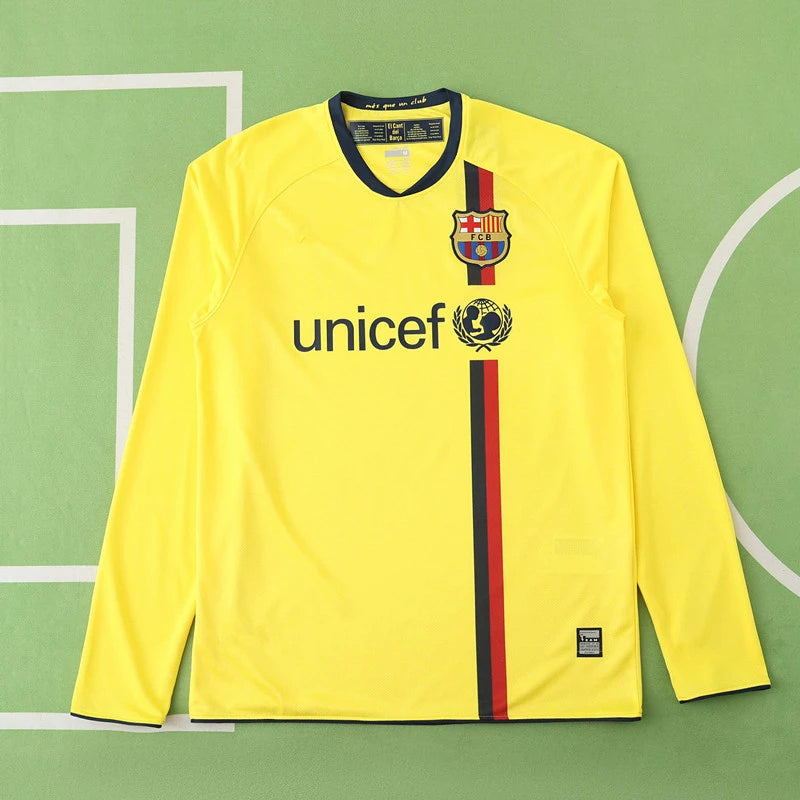 0809 season FC Barcelona / Barça away Long sleeved retro Fan version
