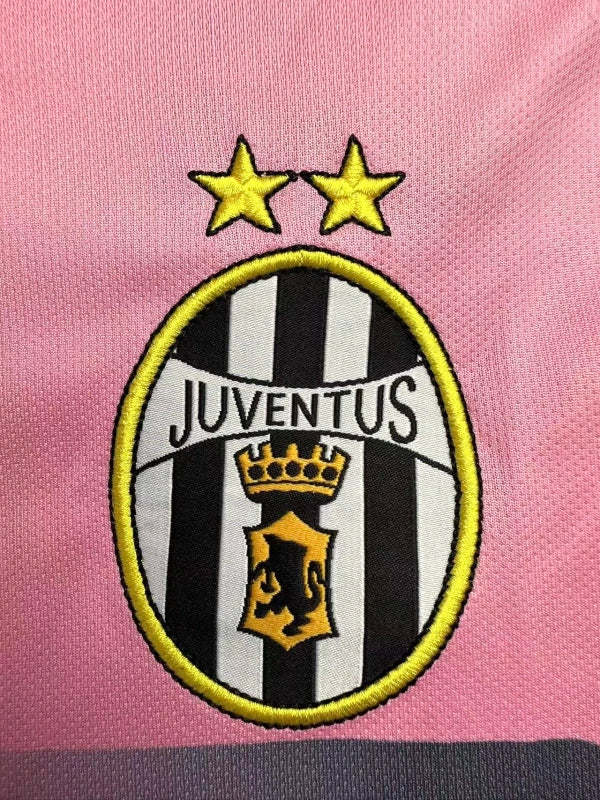 0203 season Juventus Pink Black retro Fan version
