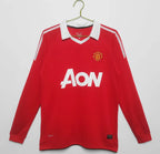 1011 season Manchester United home Long sleeved Retro Fan version