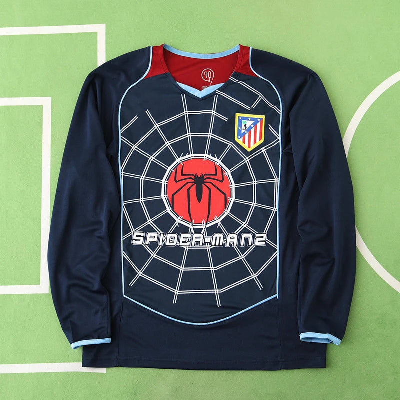 0405 season Club Atlético de Madrid away Long sleeved retro Fan version