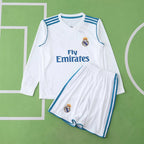1718 season Real Madrid CF home Long sleeved Kids kit