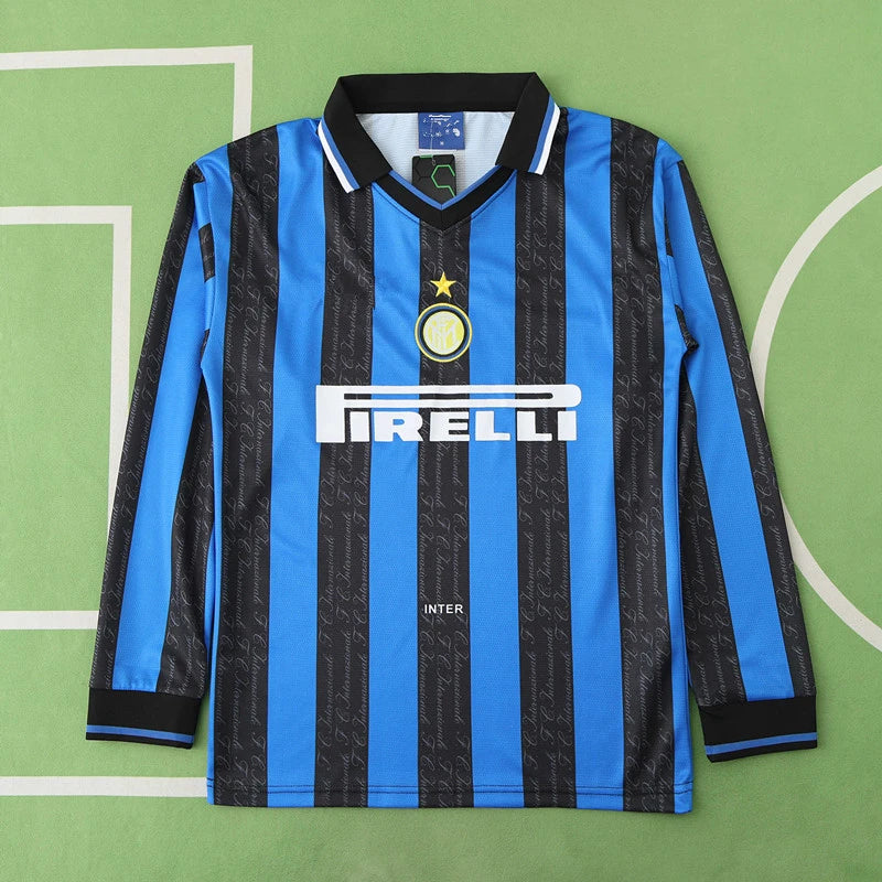 9798 season F.C. Internazionale Milano home Long sleeved retro Fan version