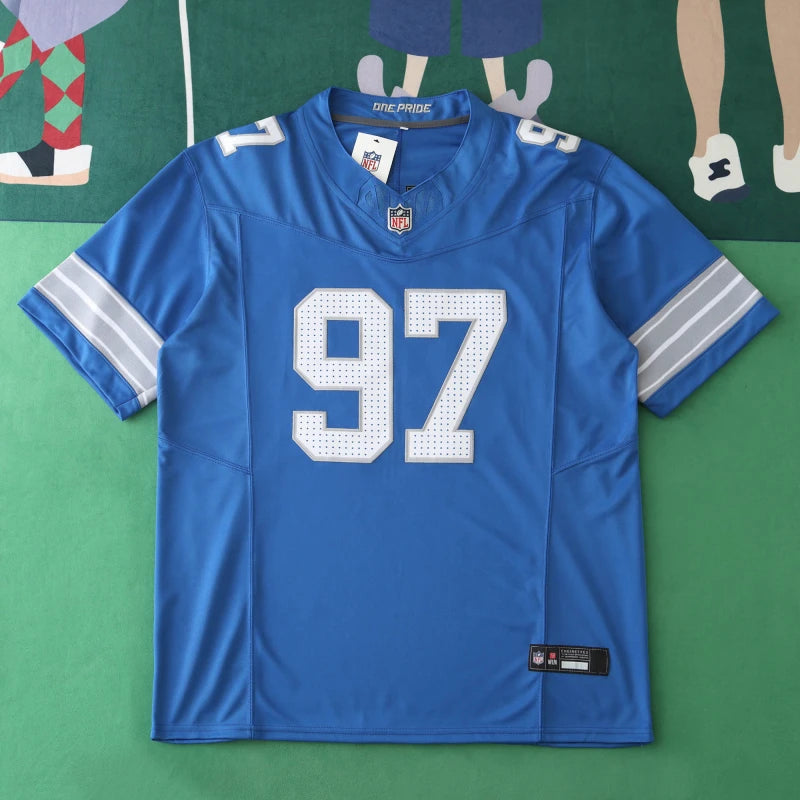 2425 Detroit Lions blue 97#HUTCHINSON