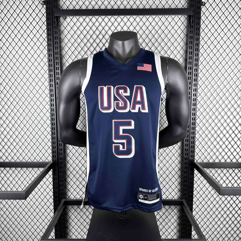 2024 USA  national team dark blue 5 Edwards