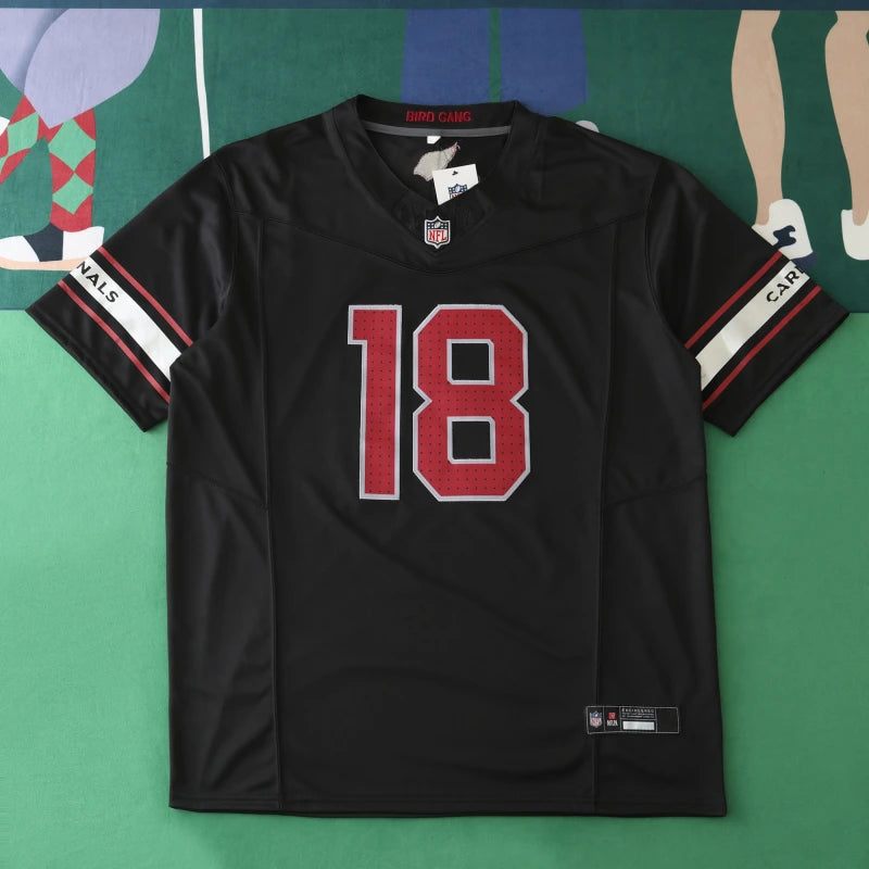 2425  Arizona Cardinals black 3th generation 18#HARRISON JR