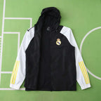 2526 Real Madrid CF black Hooded windbreak