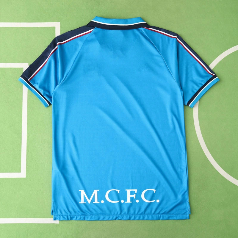 9798 season Manchester City F.C. home retro Fan version