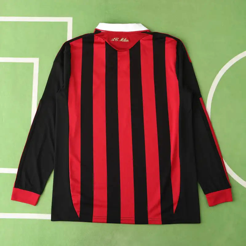 0910 season A.C. Milan home Long sleeve retro Fan version