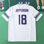 2425 Minnesota Vikings white 3th generation 18#JEFFERSON