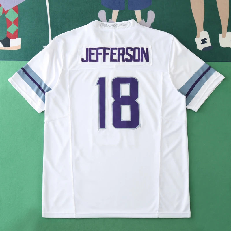 2425 Minnesota Vikings white 3th generation 18#JEFFERSON