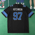 2425 Detroit Lions black 3th generation 97#HUTCHINSON