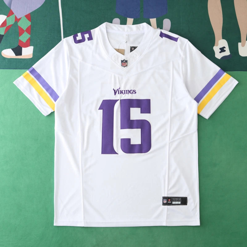 2425 Minnesota Vikings white 3th generation 15#TURNER