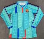 9697 season  Barcelona away long sleeved retro Fan version