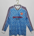 9092 season Manchester United away Long sleeved Retro Fan version