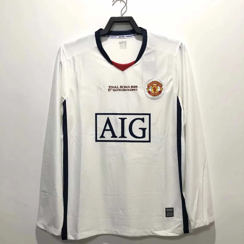 0809 season Manchester United away Champions League long seleeve retro Fan version