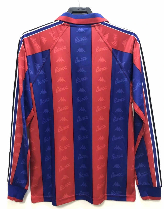 9697 season Barcelona Home Long Sleeved  retro Fan version