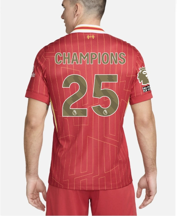 Liverpool FC Champion Jersey +Golden champion logo Fan Version