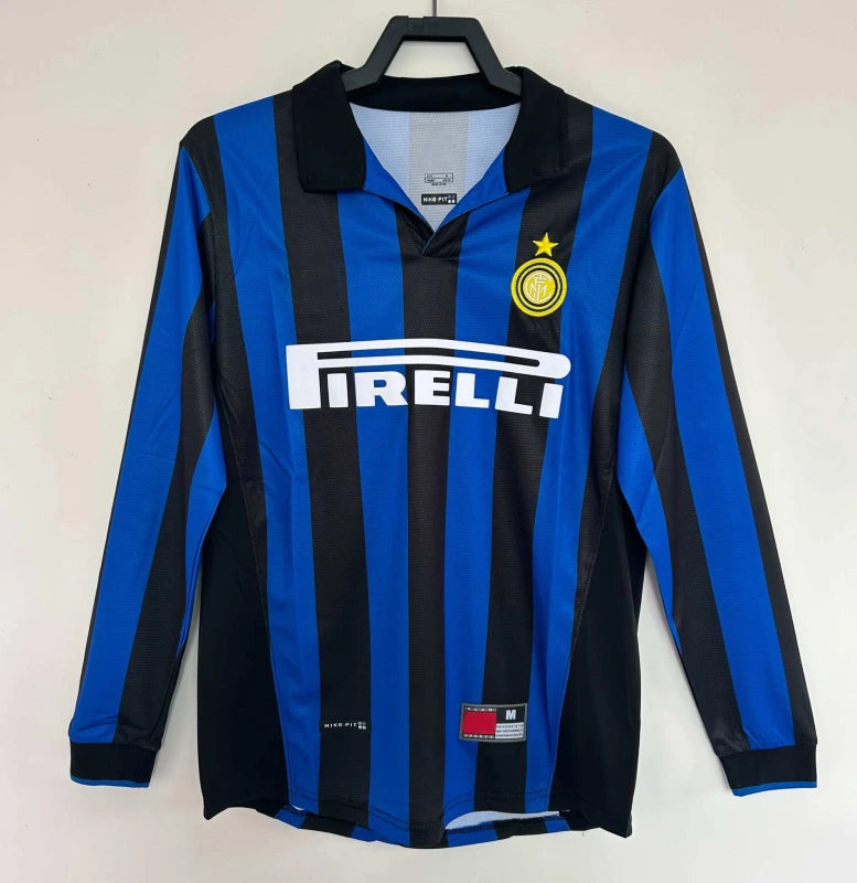 9899 season Inter Milan Home Long Sleevesd retro Fan version