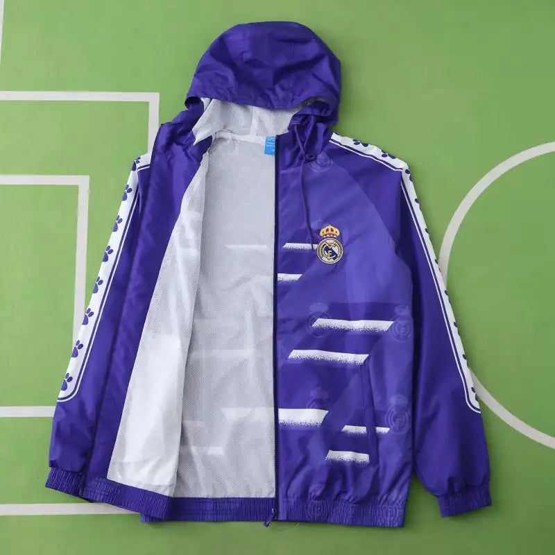9596 Real Madrid CF purple Hooded windbreak