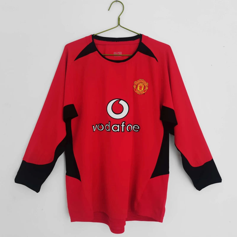 0204 Manchester United Home Long sleeved Retro Fan version