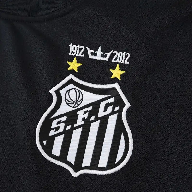 1213 season Santos FC black Long sleeved retro Fan version