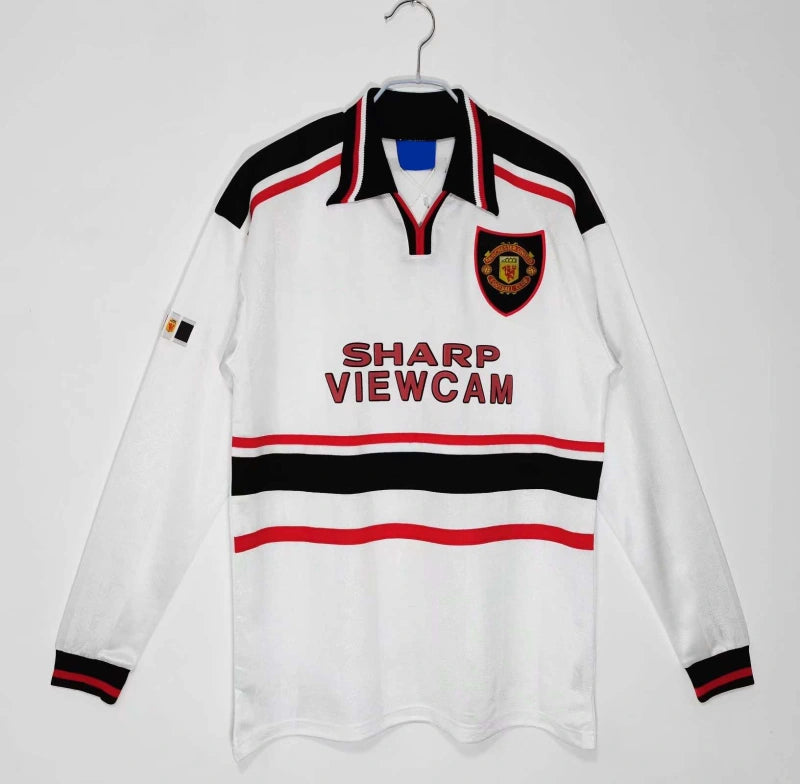 9899 Manchester United away Long sleeve Retro Fan version