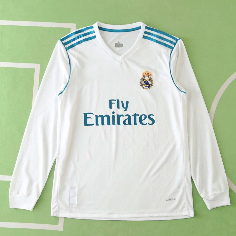 1718 season Real Madrid CF home Long sleeved Fan version