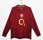 0506 season Arsenal home Long sleeved Retro Fan version