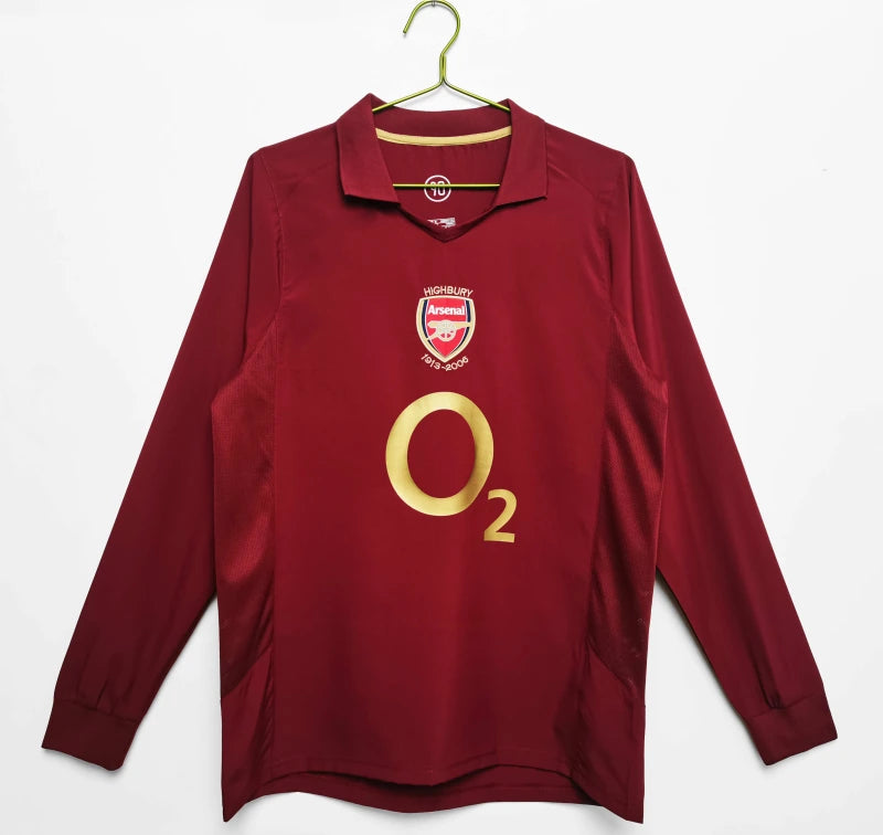 0506 season Arsenal home Long sleeved Retro Fan version