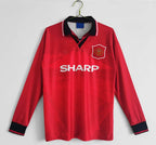 9496 season Manchester United Home Long sleeved retro Fan version