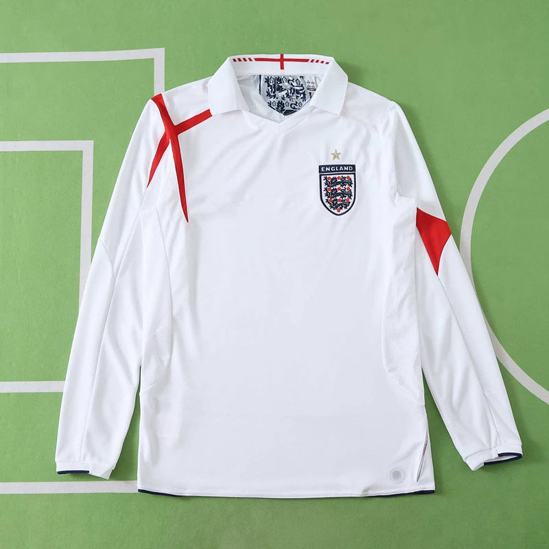 2006 season England home retro Long sleeved Fan version