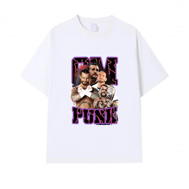cm punk Vintage t-shirt  2506B090
