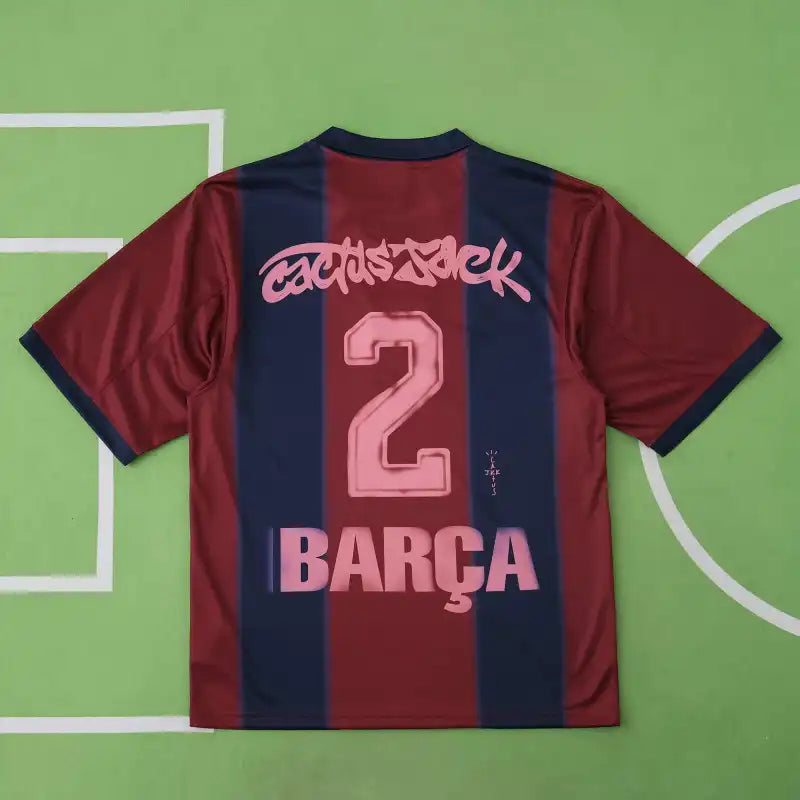 CJ X FC BARCELONA RETRO 2000/01 HOME SKELETON JERSEY