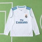 1718 season Real Madrid CF home Long sleeved Kids kit