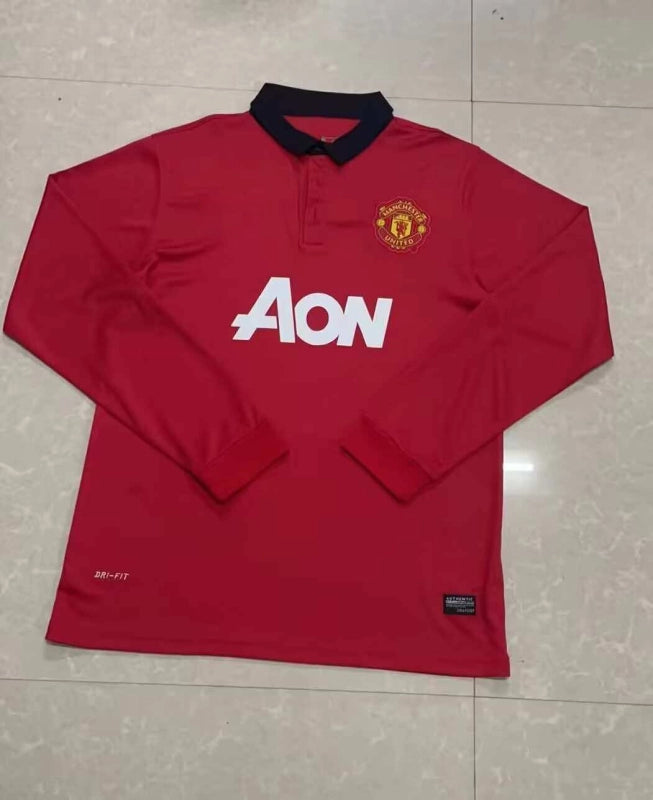 1314 season Manchester United Home Long sleeved retro Fan version