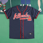 MLB atlanta braves navy blue13NO
