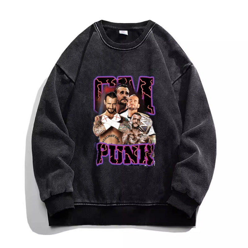 cm punk Vintage t-shirt  2506B090