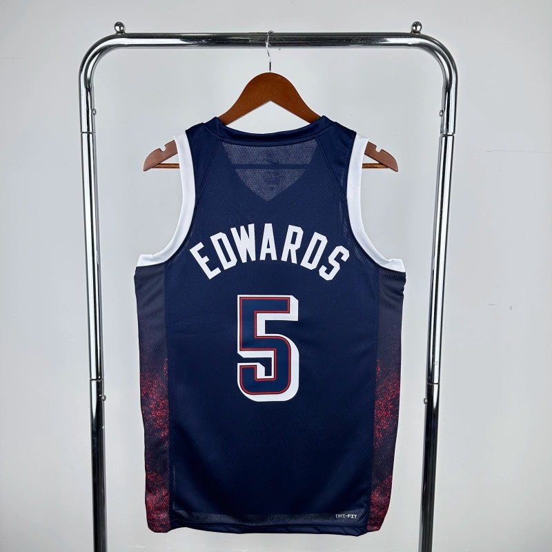 2024 USA  national team dark blue 5 Edwards