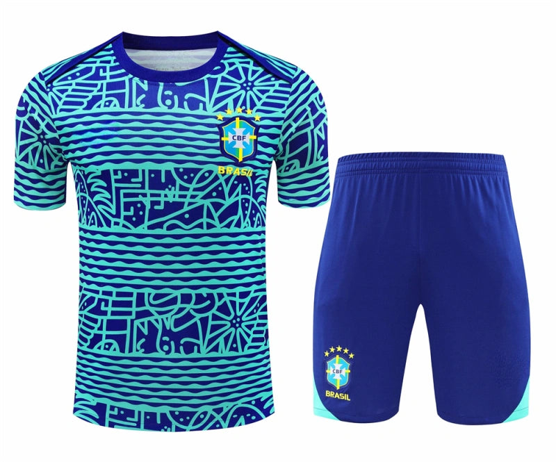 2425 Brazil Training clothes suit Short sleeve Fan version