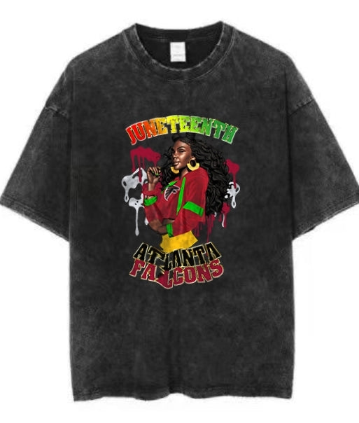 JUNETEENTH Atlanta Falcons Vintage t-shirt 2506A0110