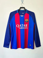 1617 season Barcelona Home Long Sleevesd retro Fan version